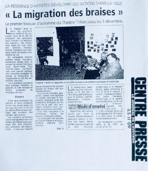 LA MIGRATION DES BRAISES